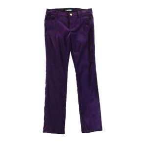 🎉 Lauren Ralph Lauren Purple Velvet Pants Petite